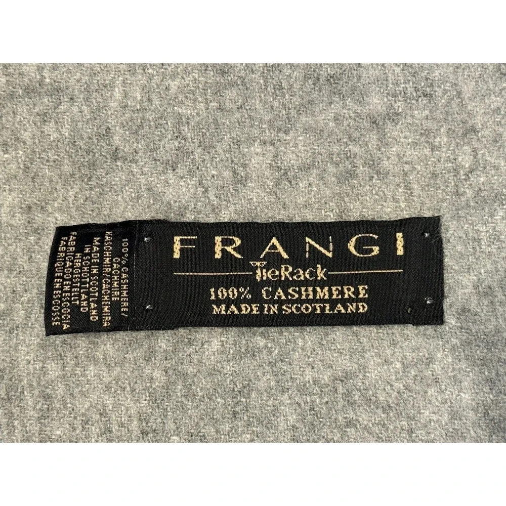 VTG Frangi 100% Cashmere Light Gray Scarf Made in Scotland 12x53 / 3